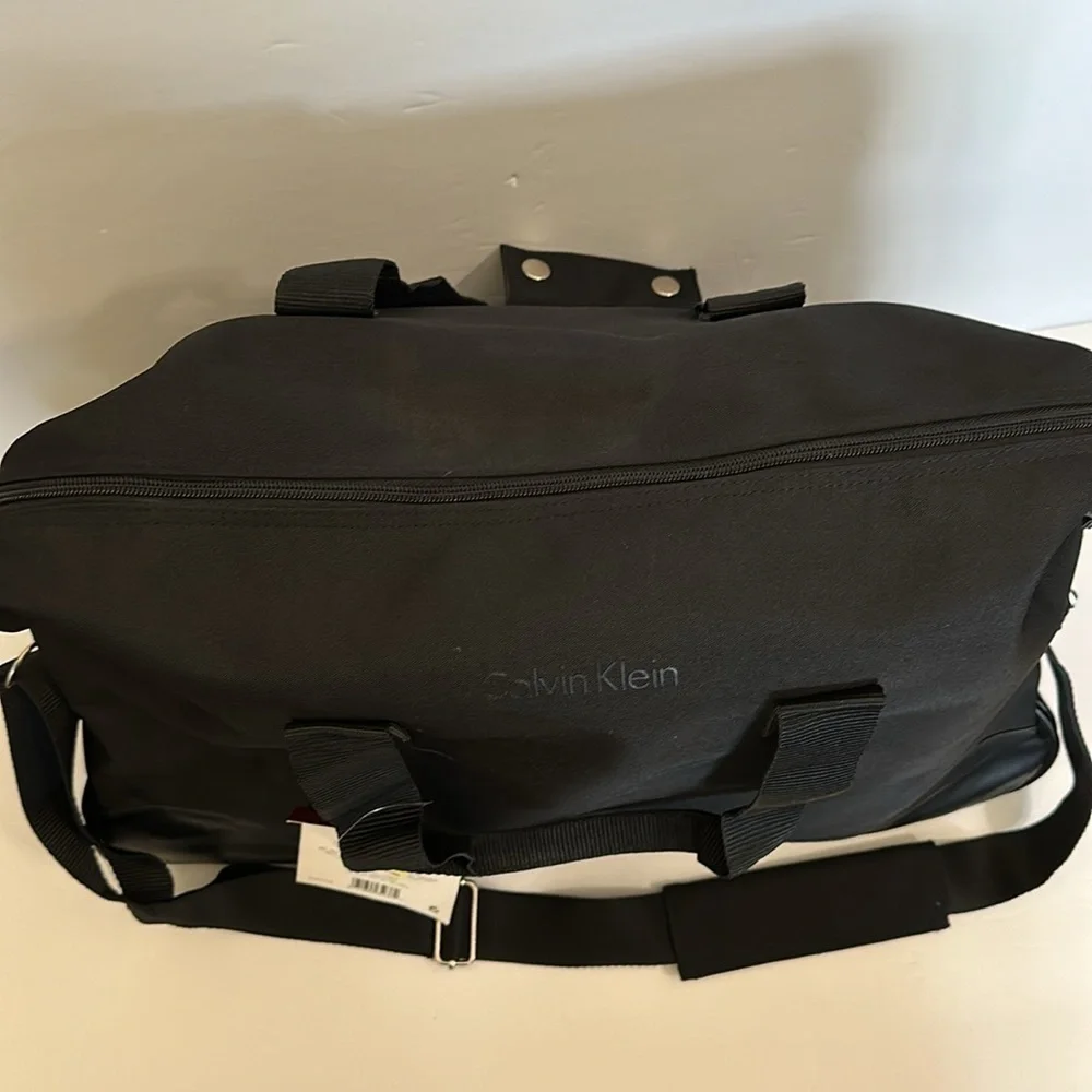 Calvin Klein black Travel Duffle Gym Carry On Bag No Pockets